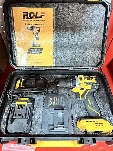 Аккумуляторная дрель-шуруповерт ROLF TOP-5032 в кейсе Комплектация: -