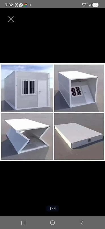 готовые домики: Складной модульный дом/бытовка (folding container house) - Тип — 1