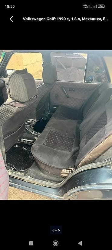 Volkswagen Golf: 1990 г., 1.8 л, Кол менен иштөөчү, Бензин, Хетчбек — 6