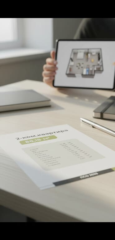 снять квартиру без посредников на долгий срок: 2 комнаты, 8818 м², 107 серия, 7 этаж, ПСО (под самоотделку) — 1