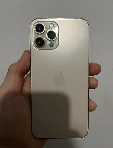 Техника и электроника: IPhone 12 Pro, Б/у, 128 ГБ, Золотой, Чехол, 78 % — 1
