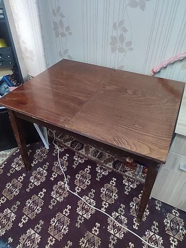 Стол трансформер Для кухни, Раскладной стол, цвет - Коричневый at lalafo.kg Стол трансформер Для кухни, Раскладной стол, цвет - Коричневый