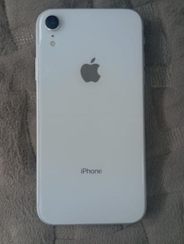 IPhone Xr, Б/у, 128 ГБ, Белый, Чехол, 76 %