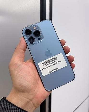 IPhone 13 Pro, Б/у, 128 ГБ, Sierra Blue, Защитное стекло, Чехол, В рассрочку, 76 %