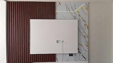 Декор стен и монтаж акцентных панелей под ТВ/в интерьере - at lalafo.kg Декор стен и монтаж акцентных панелей под ТВ/в интерьере -