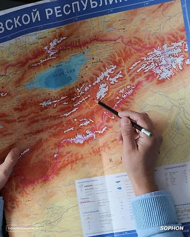 токмок кун чыгыш: Эти детализированные физические карты Кыргызстана — именно то, что вам — 4