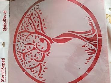 силиконовые коврики: Трафарет StencilSepeti — круглый мандала/этно-орнамент - Материал — 2