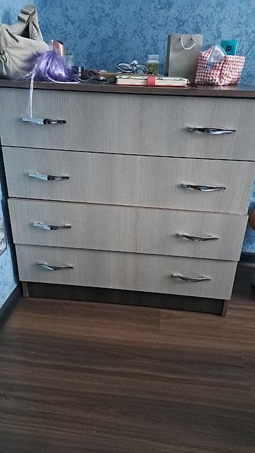 одежда подростковая: Комод для одежды, Без зеркала, ЛДСП, цвет - Серый — 1