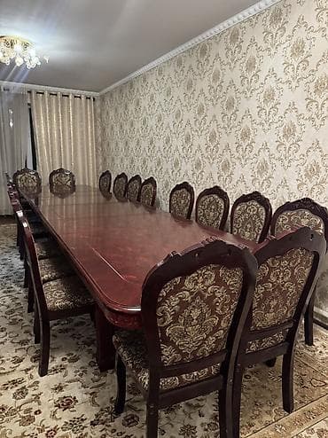 dinner table: Стол и стул для зала, цвет - Коричневый — 2