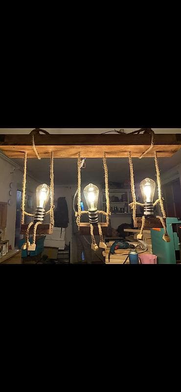 солнечный прожектор 200w: Подвесные светильники ручной работы в стиле лофт/Эко производство — 6