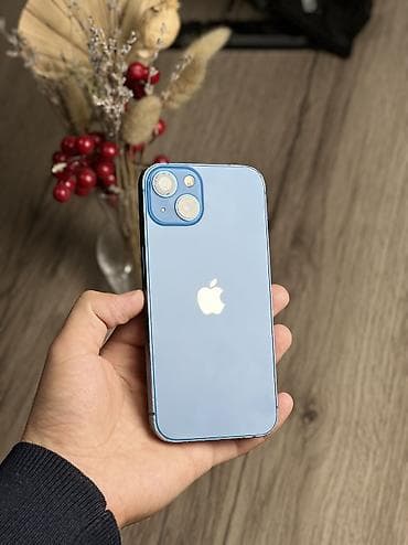 aifon 13: IPhone 13, Б/у, 128 ГБ, Синий, Чехол, 76 % — 1