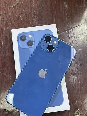 IPhone 13, Б/у, 128 ГБ, Синий, Коробка, 60 %