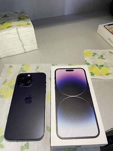 poco c75: IPhone 14 Pro Max, 128 ГБ, Deep Purple, Коробка, 79 % — 1