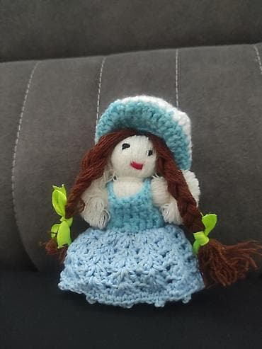 кукла купить: Вязаная кукла ручной работы. - Материалы: пряжа (акрил/хлопок), нитки — 1
