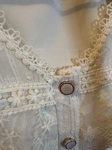 apple magic mouse 2: Блузка, Шифон, В цветочек, Прозрачная модель — 3