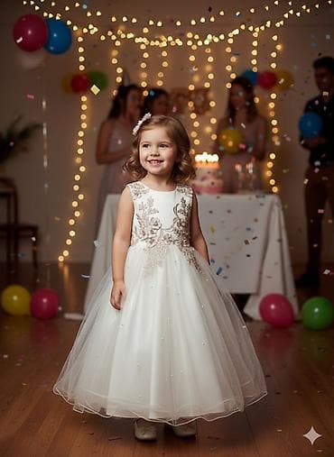 Детское платье, цвет - Белый