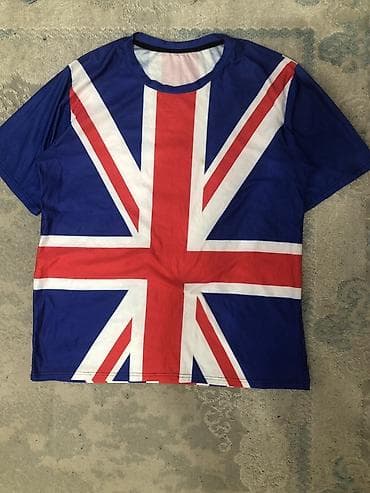 Футболки: Футболка с принтом флага Великобритании (Union Jack). - Крой — 1