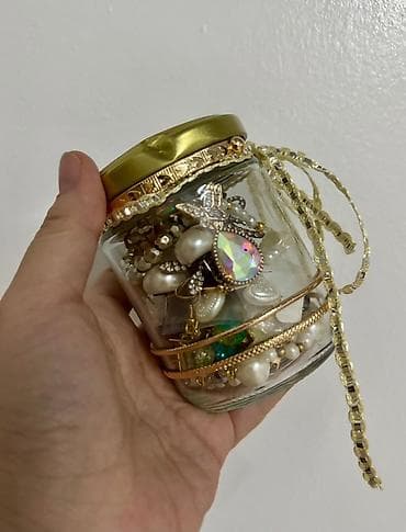 старинные часы: Банка-сюрприз с бижутерией / Mystery Jar Декоративная стеклянная — 1