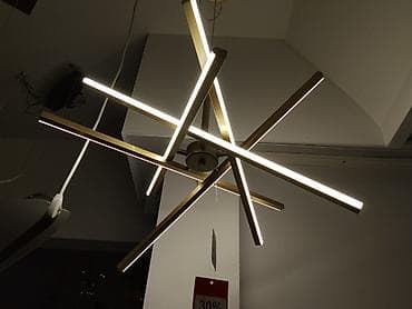 Люстры: Современная подвесная LED-люстра «спутник» - Дизайн: многолучевой — 1