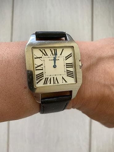 Бижутерия: Классикалык сааттар саат, Cartier, Күмүш, Швейцария, Эркектердики, Колдонулган — 5