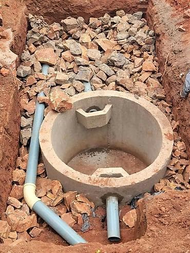 железобетонные кольцо: Монтаж наружной канализации под ключ - Земляные работы: разработка — 2