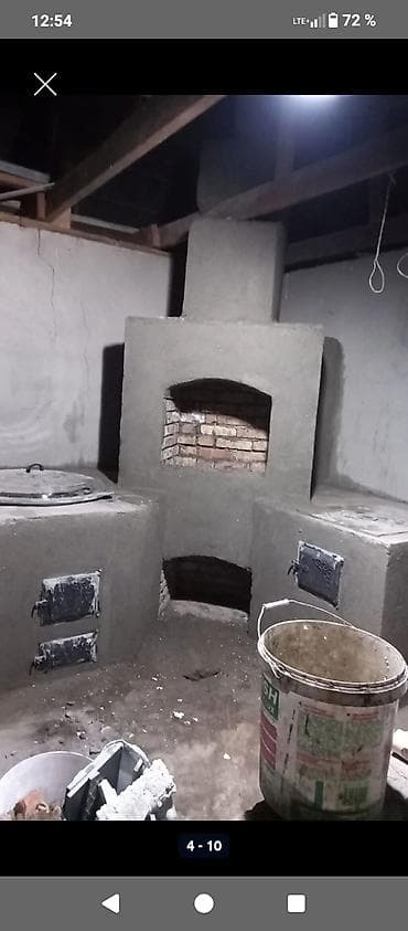 чугунную буржуйку: Печь под казан/тандыр из кирпича - Кирпичная варочная поверхность с — 5