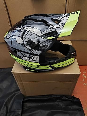 Спорттук сумкалар: Мотошлем кроссовый (интеграл с визором-пиком) - Тип: полноразмерный — 9