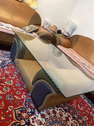 паласы ковер: Гарнитур для зала, Б/у, Журнальный стол, Кресло, Диван, Самовывоз — 3