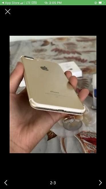 чехол на iphone 7: IPhone 7 Plus, Б/у, 32 ГБ, Золотой, Чехол, 76 % — 2