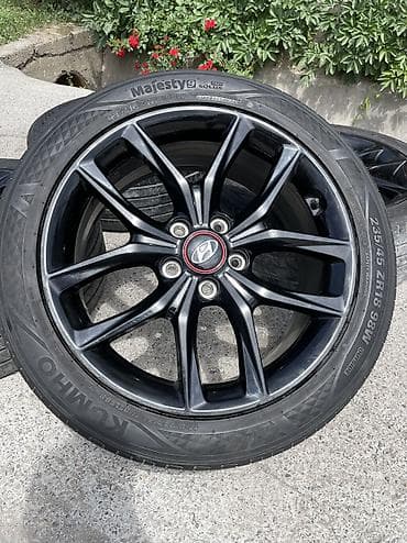 01: Литые Диски R 18 Hyundai, Комплект, отверстий - 5, Б/у — 4