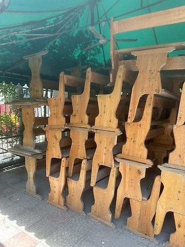 скамейки из дерева: Скамейка Дерево, Со спинкой, Без крыши — 2