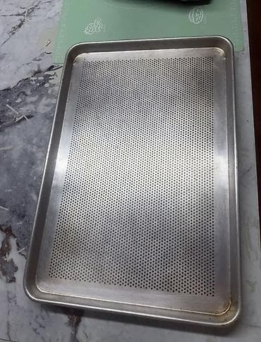 лаваш ош: Перфорированные и гладкие алюминиевые противни для выпечки/ Пекарские — 3