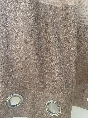 готовые шторы на кухню: Портьера, Жаккард, Светонепроницаемая, Готовое изделие, Для зала — 3