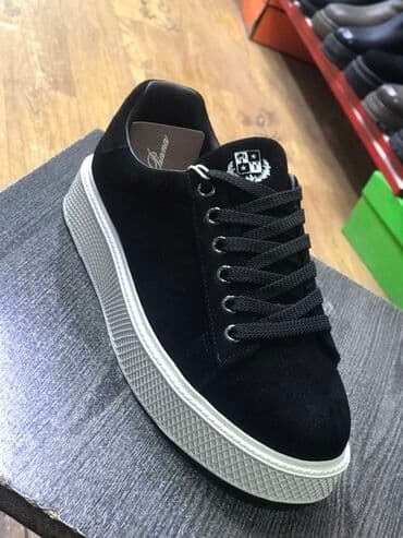 купить женские туфли из натуральной кожи: Женские кеды на платформе - Материал верха: замша (ворсовая кожа) — 3