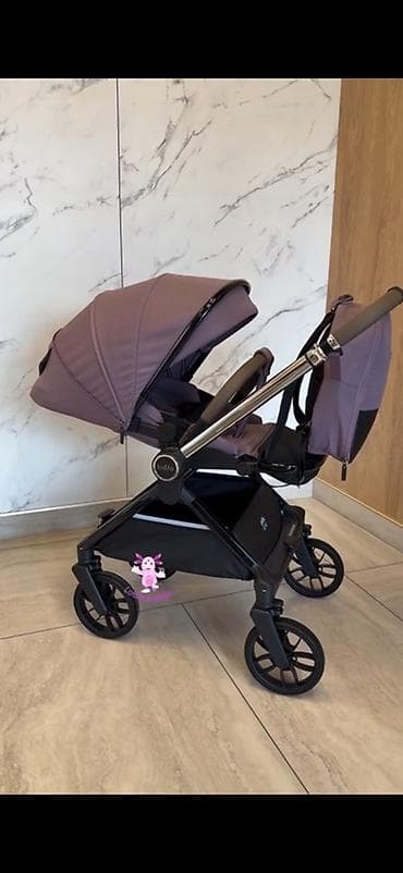 самокат дет: Коляска, Другой бренд, цвет - Фиолетовый, Новый — 1