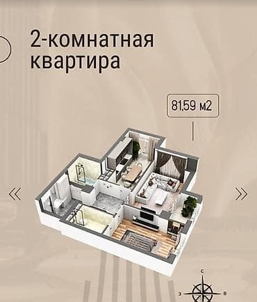 Новостройки от застройщика: Строится, Элитка, 2 комнаты, 82 м² — 5