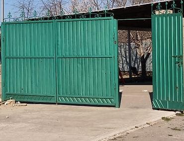 умут ко: Металлические распашные ворота с калиткой - Материал: стальной лист с — 1