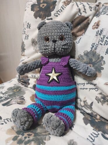 слоник крючком из плюшевой пряжи: Вязаные игрушки на заказ. листайте ленту моих работ. выполнены из — 9