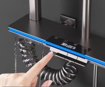 умывальник на: Душевая система с цифровым дисплеем, подсветкой и термостатом, премиум — 9