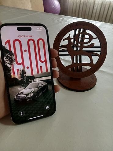 IPhone 15, 128 ГБ, Black Titanium, Зарядное устройство, Защитное стекло, Чехол, 81 % — 2