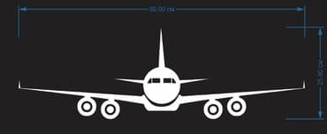 наклейка машин: ✈️ Самолёт формасындагы автонаклейка Өлчөмү: 80 × 25.8 см Сапаттуу — 4