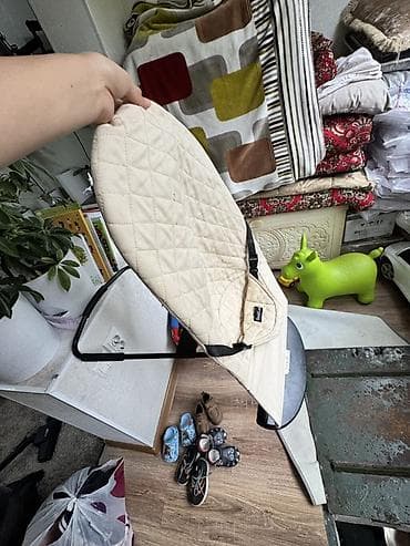 шезлонг детский: Детский шезлонг, Качалка, Железо, цвет - Бежевый — 2