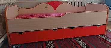 детские кровати для 2 детей: Детская односпальная кровать, Б/у, Для девочки, С матрасом, Самовывоз — 3