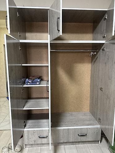 Шкафтар: Шифоньерлер, кийидер үчүн шкафтар, Түз, ЛДСП — 2