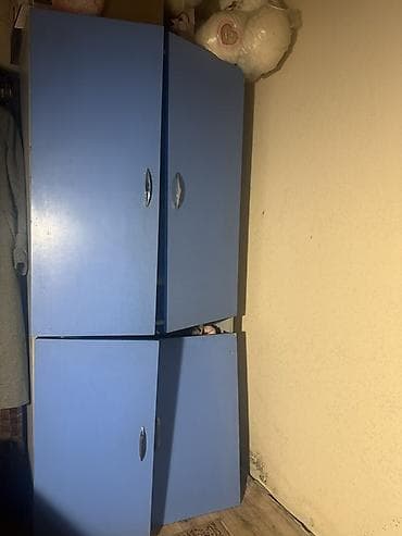 шкаф офисный стол: Комплект офисной мебели, Шкаф, Металл, цвет - Синий — 2