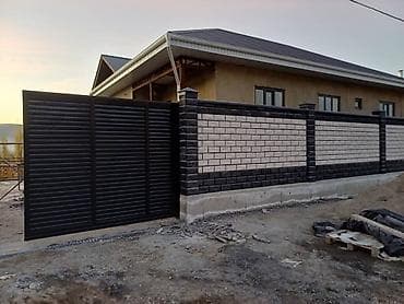 Откатные ворота: Металлические откатные ворота с калиткой - Тип: распашные ворота с — 4