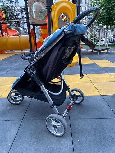 Прогулочная коляска Baby Jogger City Mini, 3-колёсная, голубая/серая — 6