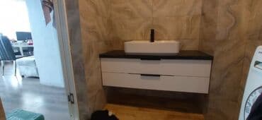 изготовление встроенных шкафов купе на заказ: Буйрутма эмеректер, Уктоочу бөлмө, Ашкана гарнитурасы, Үстөл, Үстөл үстү — 5