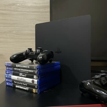 игровой пк бу: PlayStation 4 Slim (черная) 1Tb Комплектация: - Консоль PS4 Slim - 2 — 1