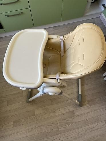Мебель: Стульчик для кормления, Б/у, Другой бренд, Пластик, Трансформер, цвет - Бежевый, Самовывоз — 3
